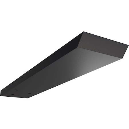 Ekena Millwork 2 1/2"W x 12"D Hidden Floating Steel Heavy Duty Bracket, Powder Coated Black BKTM02X12HFPBL